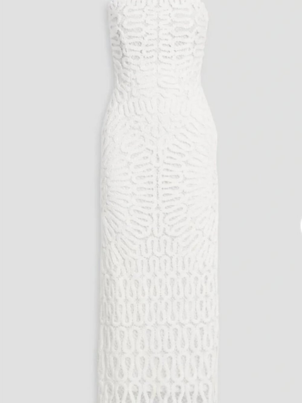 Simkhai White Crochet Strapless Dress